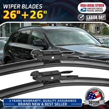 Replacement For Audi Q7 07-15 Pair Bracketless Windshield Wiper Blades 26"&26"