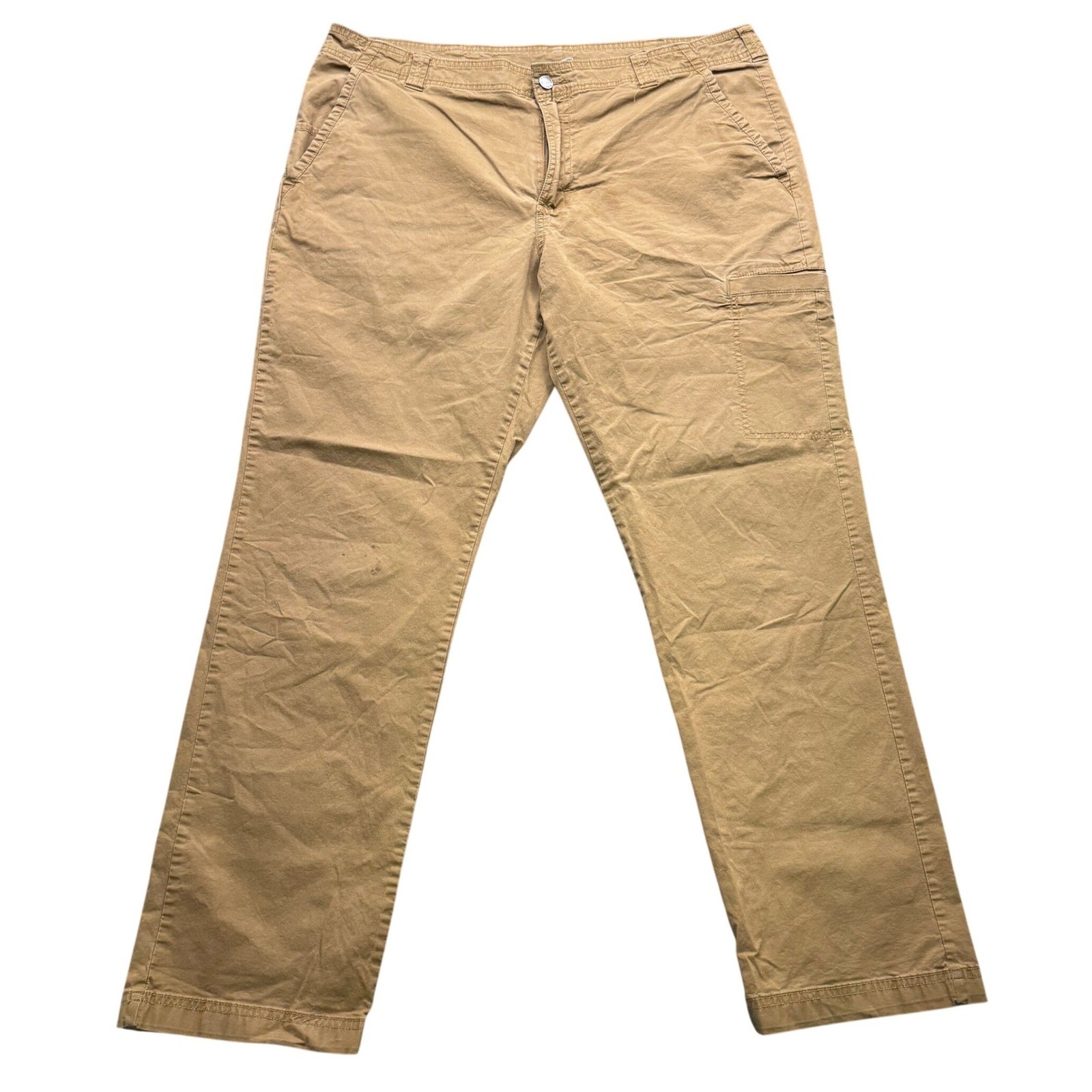 Columbia Utility Pants Men's 40x30 Tan Khaki Straight Fit Stretch Casual Work