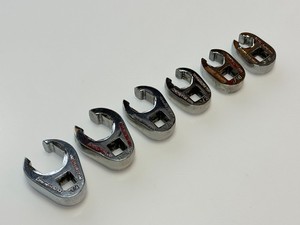 Snap-On Tools USA 6pc SAE 3/8-3/4" Flare Nut Crowfoot Wrench Set, 3/8" Drive