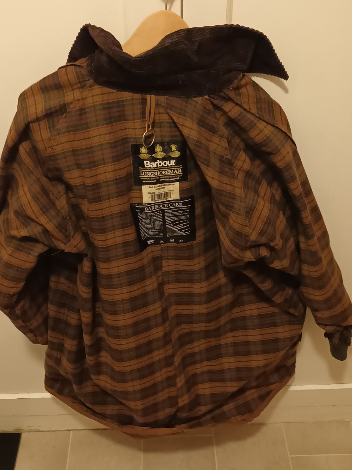 Barbour A60 Longshoreman Medium Wax Jacket Sandstone Vintage image 3