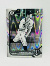 Connor Prielipp 2022 Bowman Draft B/W Raywave Refractor BDC-8 Minnesota Twins