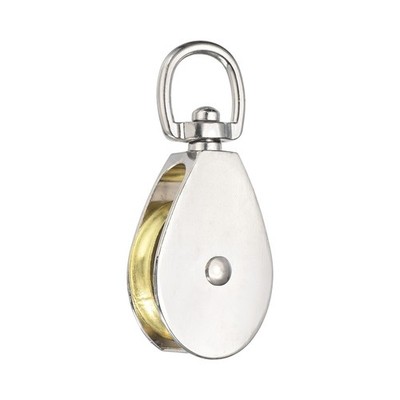 Single Pulley Block, (Loading 1600KG)(1Pcs), Zinc Alloy Swivel Rigging