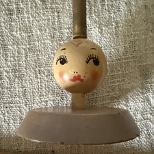 Art Deco Vintage Antique Painted Lady 1920's Hat Stand Holder Flapper Germany