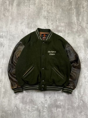 Vintage 90s Chevignon Winter Embroidered Spellout Varsity Bomber Jacket Size XL