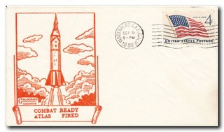 Early Atlas rocket launch/Big Joe ! cover Vandenberg 9.9.1959 Goldey 16572