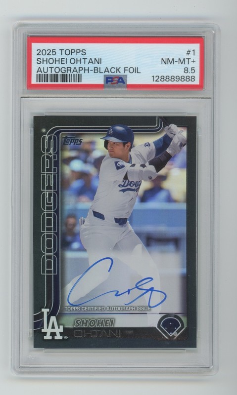 2025 Topps Flagship Real One Black Foil #1 Shohei Ohtani Auto #6/10 PSA 8.5