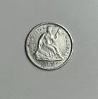 1872 Seated Liberty Half Dime H10C Type 5 Legend Obverse AU / UNC