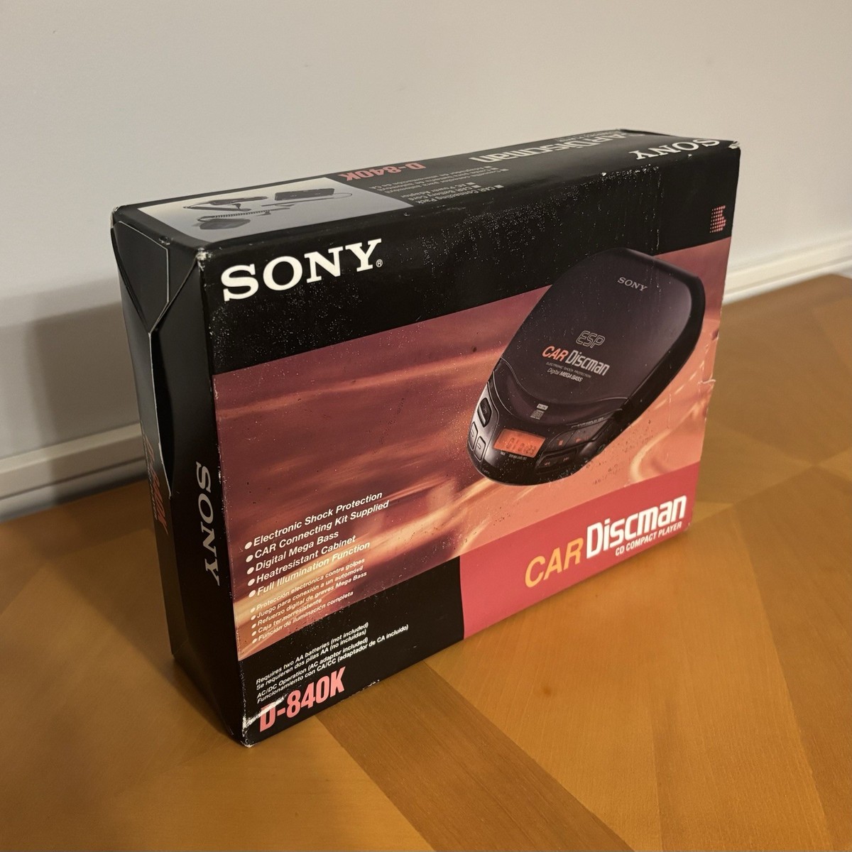 Sony Car Discman CD Compact Player D-840K Digital Audio New In Box