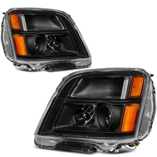For GMC Terrain SLT SLE 2010-2015 Black with Projector Pair Headlights Assembly