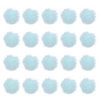 Kunstpelz-Pompons FüR HüTe, 20 StüCk Flauschige Weiche Pelz-Pompons, Hellblau