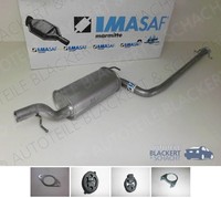 Imasaf Auspuff Mitteltopf + Anbauteile für Ford Focus 2.0 16V 96KW 1999-2004