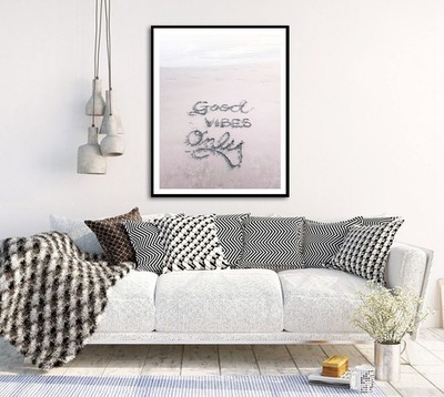 Beach Ocean Relaxing Wall Art Poster Print BS100-41_Beach mockup 1