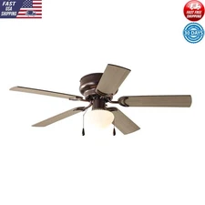 44 Inch Indoor Ceiling Fan W/ Light Kit 5 Reversible Blades Quiet Low Profile US