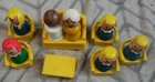 Vtg Fisher Price Little People Furniture lot with people