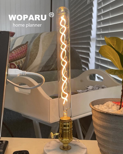 Long Test Tube Spiral Vintage Edison Filament Light Bulb,T10/T32 Medium (E26) St - Picture 3 of 12