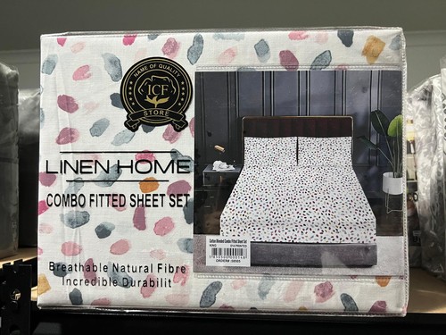 1200TC Nature Egyptian Cotton 3pcs Fitted Sheet & Pillowcases Set Bed (No Flat) - Picture 10 of 24