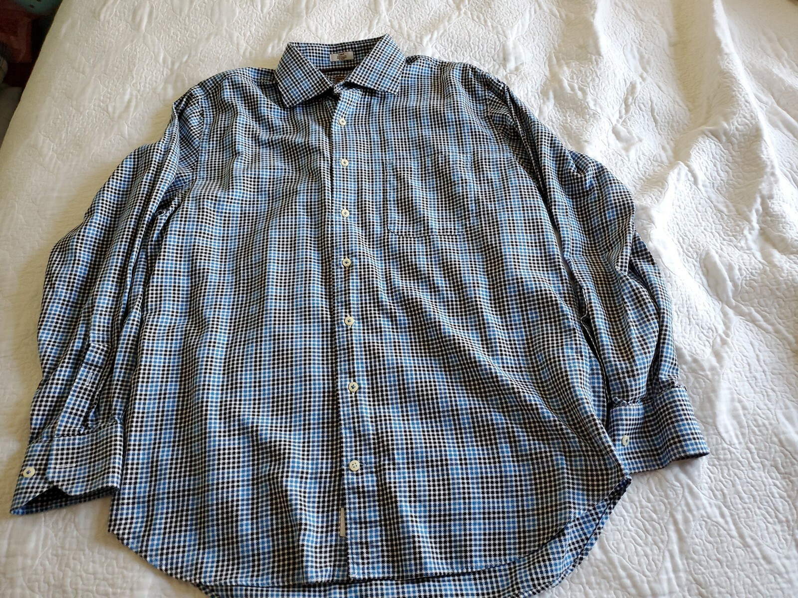 Peter Millar Gingham  Houndstooth Button-Up Long … - image 6