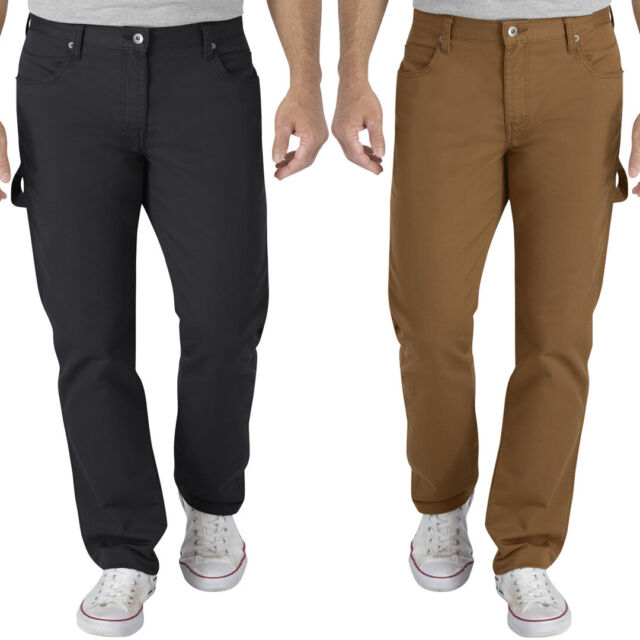 Dickies XU230 Flex Carpenter Men's Pants Stonewashed Slim Fit Tappered Chinos for sale online