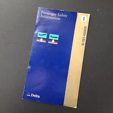 Delta Air Lines Boeing 767 - 400ER Safety Card