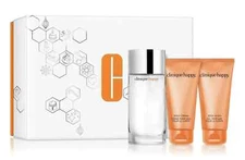 3-pc Set Clinique Absolutely Happy EDP 3.4oz + Body Wash 2.5oz + Body Cream NIB
