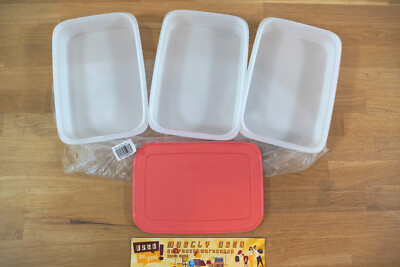 TUPPERWARE Eiskristall Stapelprofi / Freezer Mates Stack 3x675ml - NEW