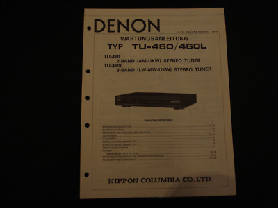 Original Service Manual Schaltplan Denon TU-460/460L