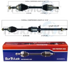 For Ford Taurus Flex Lincoln MKS FWD Pair of Front CV Axle Shafts SurTrack Set