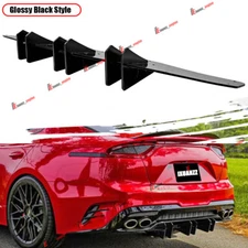 For 2017-2020 Kia Stinger Pre-Facelift Rear Bumper Diffuser Spoiler Kit Black