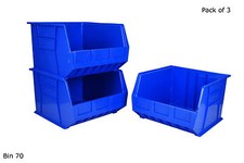 Rhino Tuff Bin 70 - Plastic Parts Storage Bins Strong Garage Workshop Van Boxes