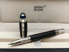 Montblanc Blue Planet Black Pen + Silver Clip Ballpoint Pen | Used | Free Ship.