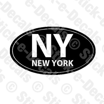 NEW YORK STATE OVAL EST 1788 NY State Oval Vinyl Decal 2 Styles