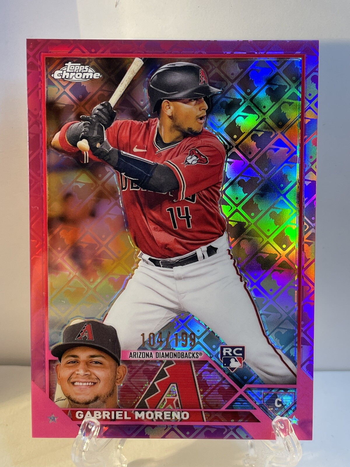 2023 Topps Chrome Logofractor Gabriel Moreno Pink /199 Rookie RC