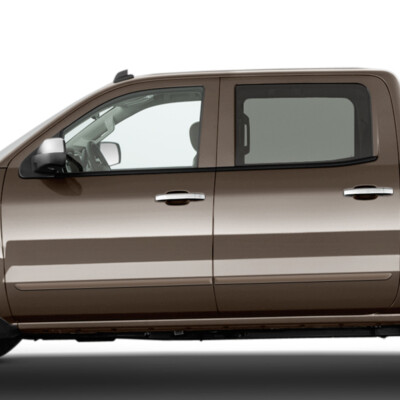 For: Chevy Silverado Crew Cab 2014-18 Painted Body Side Moldings #FE-SIL14SIE-CC