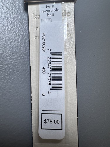 KATE SPADE Twist Reversible Belt Leather Color Blazer Blue/Ivory Small $78 #15 - Picture 7 of 10