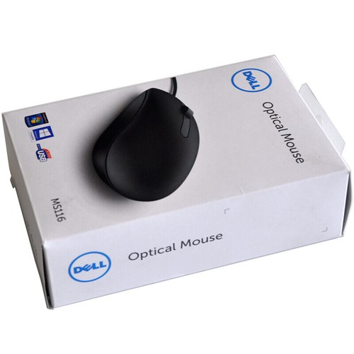 Dell MS116 Wired Mouse 1000DPI Optical Portable Business Scroll Wheel Mice Black - Picture 6 of 10