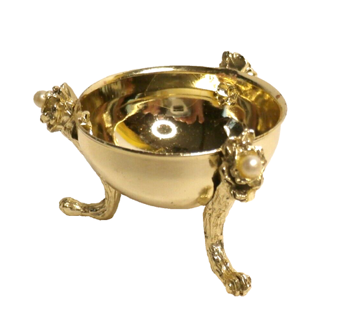 Bell Vintage Gold Brass Tone ornate Saccharin Holder Bell Cover - no Tongs - Picture 4 of 8