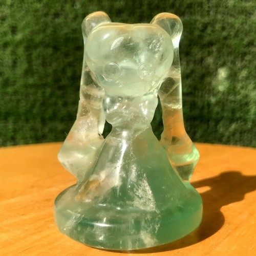 130G Natural Fluorite Quartz Crystal Hand carved girl Specimen Healing - Picture 12 of 12