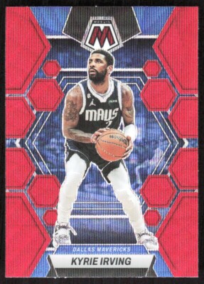 2023-24 9697E Panini Mosaic RED WAVE PRIZM Kyrie Irving Dallas Mavericks #6