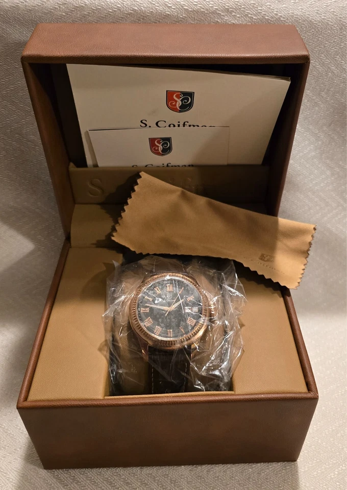 S. Coifman mens watch, model #sc0394. - Image 4 of 4