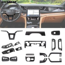 18x Carbon Fiber Inner Set Dash Decor Cover Trim Kit For Jeep Grand Cherokee 22 18x Carbon Fiber Inner Set Dash Decor Cover Trim Kit For Jeep Grand Cherokee 22