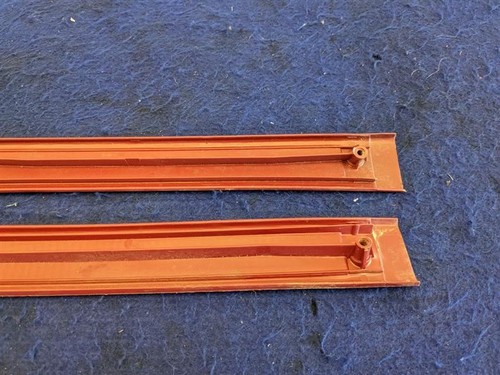 1987-1993 Ford Mustang GT LX 5.0L Pair of Door Sill Scuff Plates Red Trim Cover - Picture 11 of 12