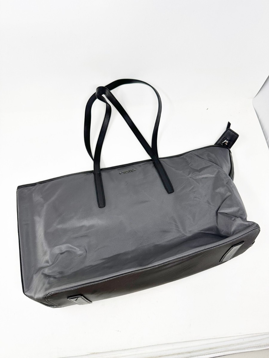 Tumi Womens Voyageur Everyday Tote Shoulder Bag Double Handle Nylon Gray  Large