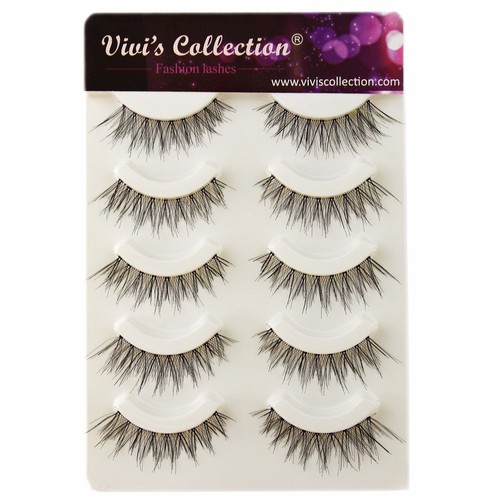 False Lashes Eyelashes Natural Wispy Short Cat Eye Long Thick Fake Mink Handmade - Picture 14 of 34