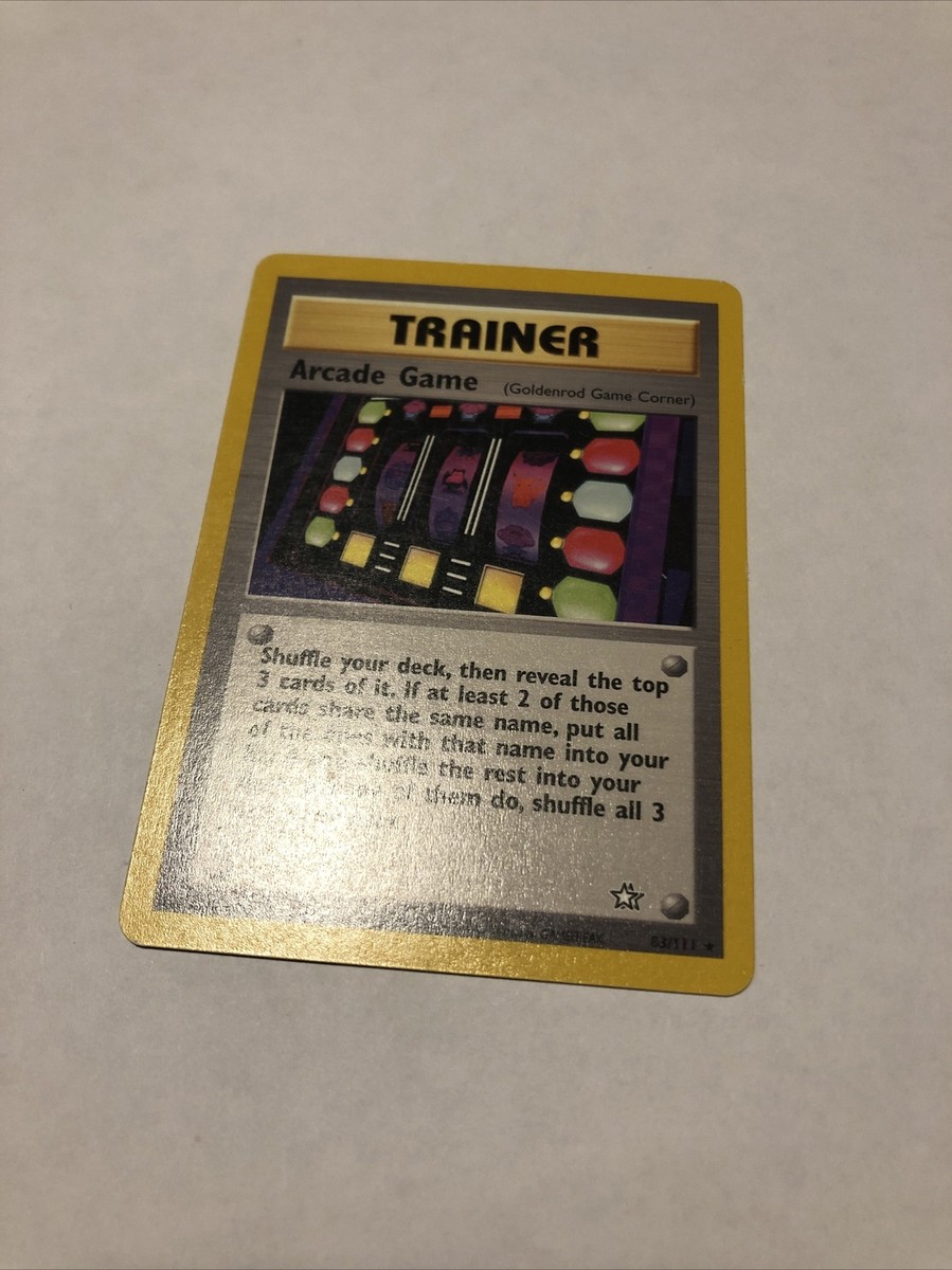 Arcade Game 83/111 Neo Genesis Unlimited Rare Pokemon Card WotC LP