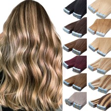 Invisible Tape in Hair Extensions Human Hair Skin Wefts Tape-in Remy Hair Thick