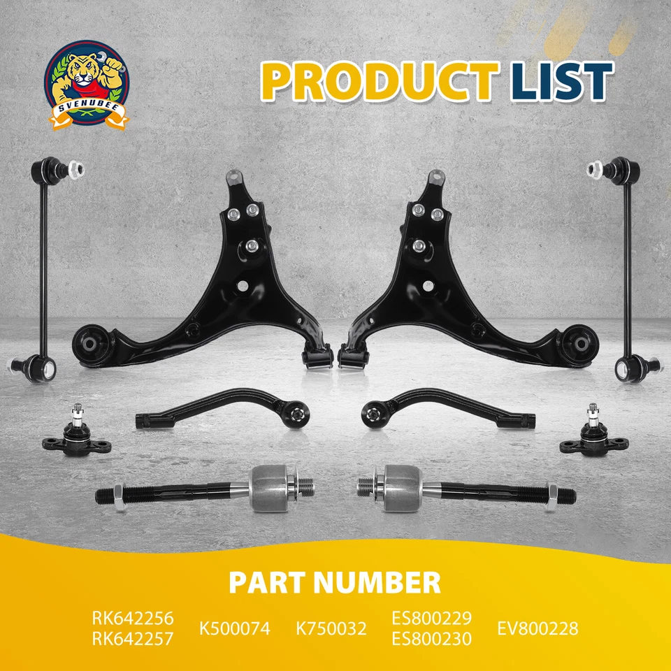 10Pcs Front Lower Control Arms Sway Bar Links for 2010-2013 Kia Forte Koup - Image 3 of 4