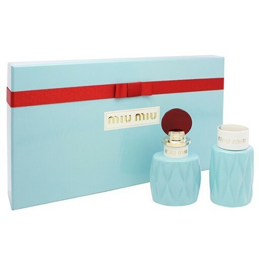 miumiu オードパルファム50ml.ボディローション100mlセット Miu Miu Coffret Eau De Parfum Spray 1.7 oz Perfumed Body