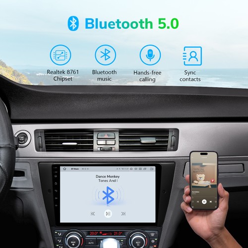 Für BMW 3er E90-E93 9" Autoradio mit Navi CarPlay Android Auto 13 6+64 DAB+ WiFi - Bild 12 von 24