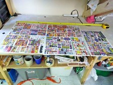 LOT 77HO TRAIN SIGNS ON CARD STOCK 5 11X17'' SETS OVER 3 FT OF SIGNS