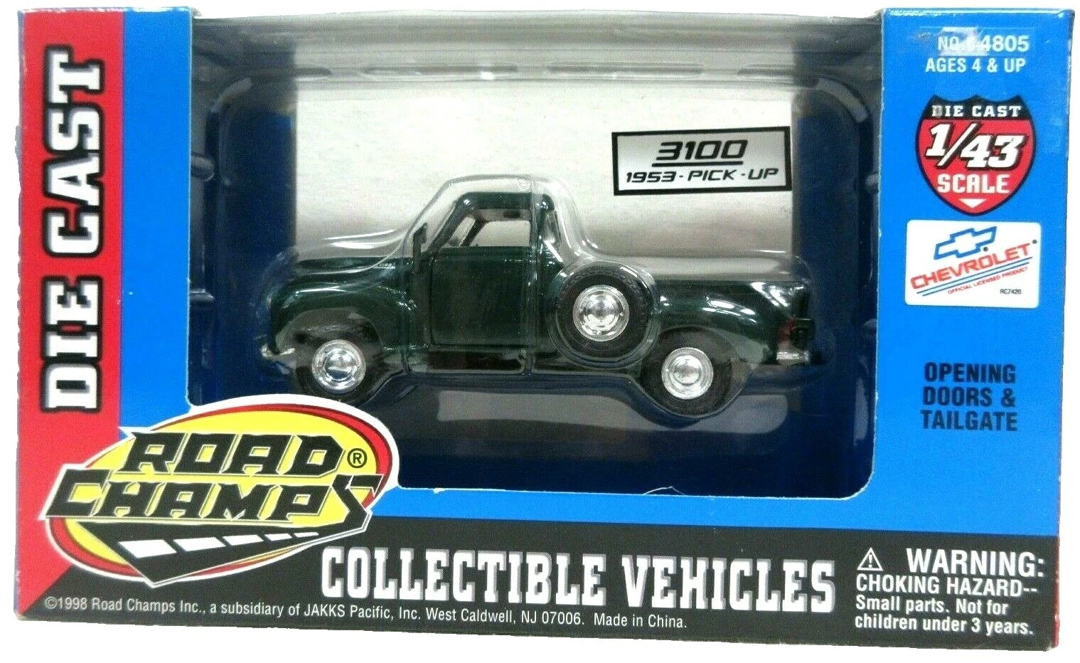 Fabricación de contemporáneo Road Champs Chevrolet camionetas diecast